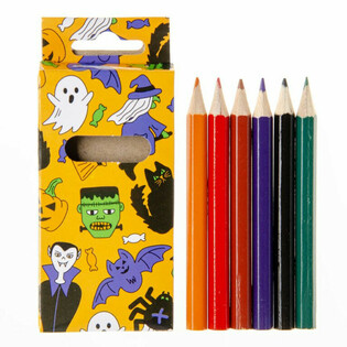 Set di 6 matite colorate Halloween (24 pezzi)