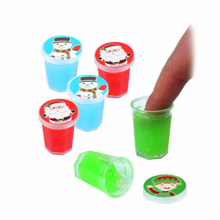 Natale - Piccoli Vasetti di Slime (6 pz.)