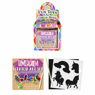 ECO FRIENDLY - Carta da Grattare Magica Unicorno in Display (108 pz.)