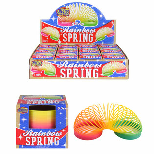RETRO TOYS - MOLLA ARCOBALENO Ø 6,5 CM IN DISPLAY (12 pz.)