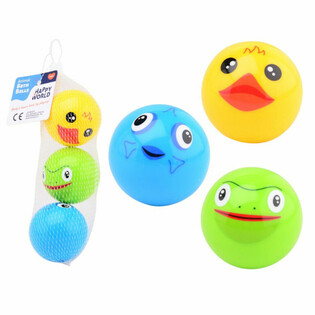 HAPPY WORLD - PALLINE DA BAGNO ANIMALI PER NEONATI - Da 0 Mesi (1 pz.)