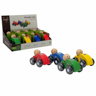 Macchinine in Legno JOUECO - In Espositore (8 Pezzi)