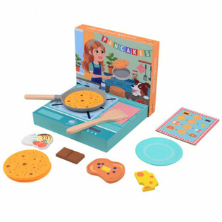JOUECO - Set pancake in legno - Adatto per bambini dai 3 anni (1 pz.)