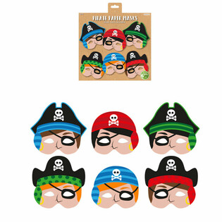 Maschere di Pirata in Carta ECO-FRIENDLY - 12 Pezzi Assortiti