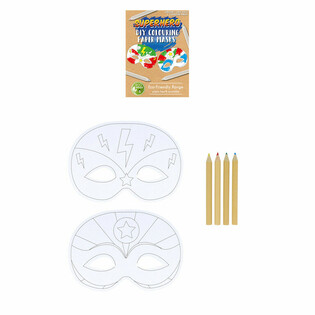 Maschere da Supereroe Eco Friendly da colorare (12 pezzi)
