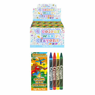 Set di 4 Pastelli a Cera - Modello: Dinosauro in Display (120 pz.)