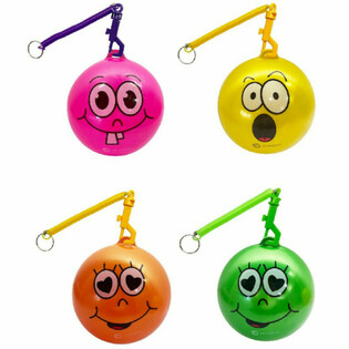PALLA SMILEY CON CORDA / BUNGEE BALL &Oslash;23 cm (10 pz.)