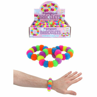 Braccialetto con Pompon in Espositore (36 pz.)