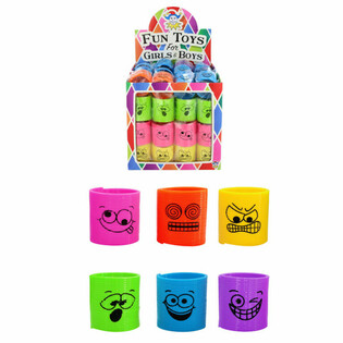 Mini Molle Spirali Faccine Ø3.5 cm in Display (60 pz.)