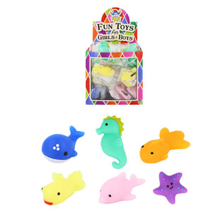 Squishy Animali Marini per Pesca di Beneficenza - In Espositore (96 pz.)