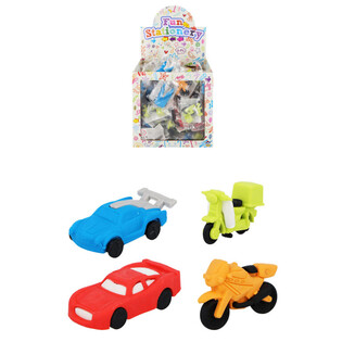 GOMME PER CANCELLARE - MODELLO: MIX VEICOLI - IN DISPLAY (80 pz)