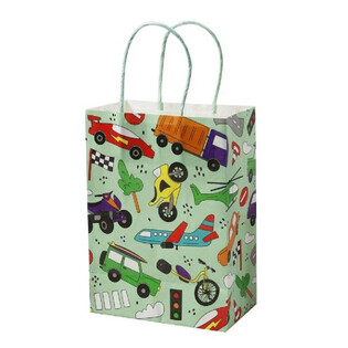SACCHETTO REGALO IN CARTA - VEICOLI - Dim. 16x9x22 CM (12 pz.)