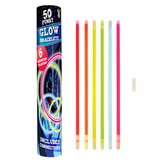 Braccialetti Luminosi Glow - 50 Pezzi per Tubo (Display da 12)