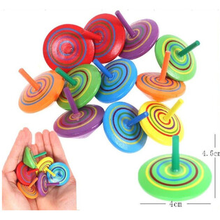 Trottole in legno - Colori misti - In display (50 pz.)