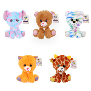 Peluche animali seduti - 15 cm - Modelli assortiti (10 pz.)