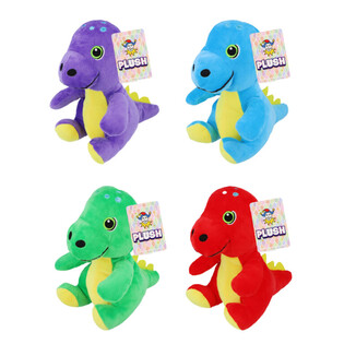 Dinosauro di peluche - altezza 19 cm - colori assortiti (12 pz.)