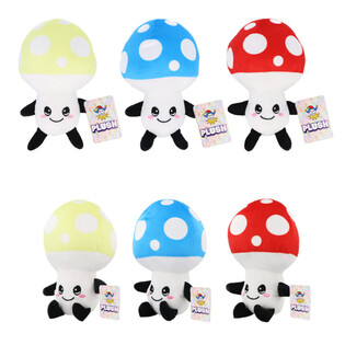 Fungo di peluche - altezza 18 cm - Colori misti (12 pz.)