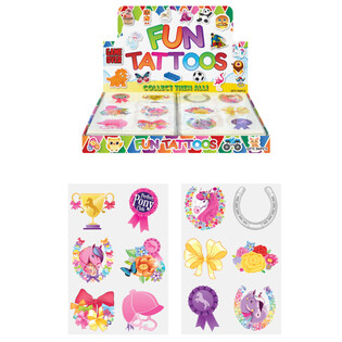 TATUAGGI DIVERTENTI FUN - MODELLO: PONY IN DISPLAY (96 pz.)
