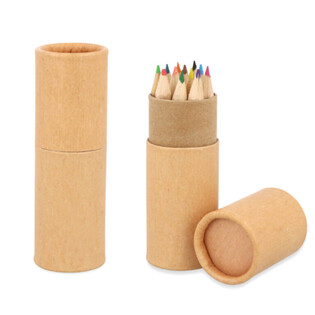 12x Matite Colorate in Astuccio a Tubo: Modello: Eco Friendly - In Display (20 pz.)