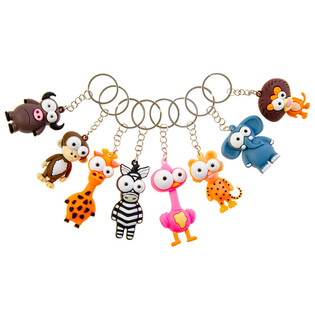 Portachiavi Animali Simpatici - Mix Animali Occhi Grandi (48 pz.)