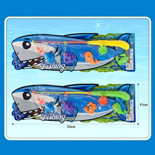 GIOCO DELLA PESCA MAGNETICA SU SCHEDA - 16x53x3,5 cm (12 pz.)
