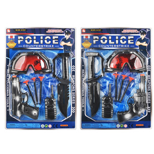 Set Gioco Polizia con Occhiali e Pistola a Ventose (6 pz.)