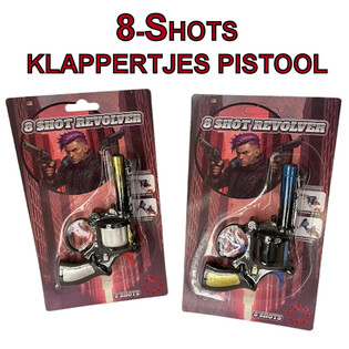 PISTOLA A SCACCIACANI 8 COLPI SU SCHEDA (24 pz.)