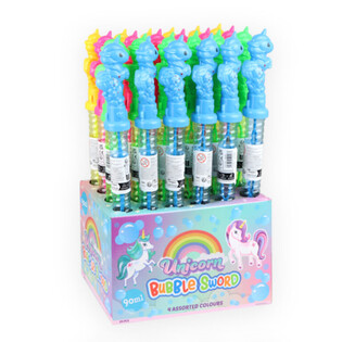 BASTONE BOLLE DI SAPONE GIGANTE UNICORNO 35 CM IN DISPLAY (24 pz.)