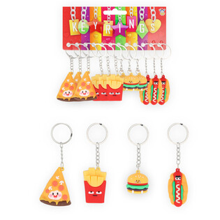 PORTACHIAVI FAST FOOD 3D - MIX DI DESIGN (12 pz.)
