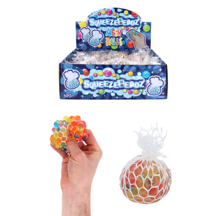 PALLINE ANTISTRESS CON RETINA SQUEEZY BEADZ IN DISPLAY (36 pz.)