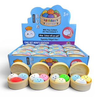 RAGE - Squishy MINI’S EDITION Bun Dumplings PICCOLO (5.3 x 5.3 x 4.1 Cm) Viral 2026 Fidget Toy (24 pz.)