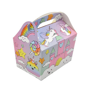 SCATOLA PORTAMENU UNICORNO - Dim 18.5x12x19 CM - FOODBOX - KIDSBOX (24 pz.)