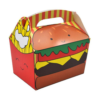 SCATOLA MENU MODELLO: HAMBURGER & PATATINE - Dim 18.5x12x19 CM - FOODBOX - KIDSBOX (24 pz.)