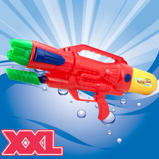 PISTOLA AD ACQUA XXL - PISTOLA AD ACQUA SUPER SOAKER - DIM: 63.5 x 10 x 26 CM - DOPPIO COLPO WATERGUN (1 pz.)