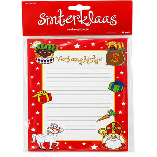 LETTERINE DEI DESIDERI SINTERKLAAS - 6 FOGLI PER CONFEZIONE (1 pz.)