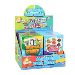 ASSORTIMENTO DI 4 GIOCHI DI CARTE CLASSICI - IN DISPLAY (12 pz.)