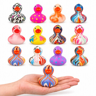 PAPERELLE DI GOMMA COLORATE MIX - 5,6x5x5,7 cm (12 pz.)