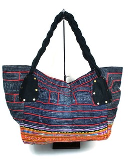 Borsa Broccato B-Fair Piccola, Nero/Denim (1 pz)