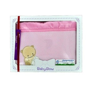 COPERTA IN PILE BABY BOW - ROSA
