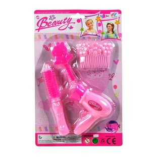 Set Giocattolo da Parrucchiera per Bambine su Cartoncino (6 pz)