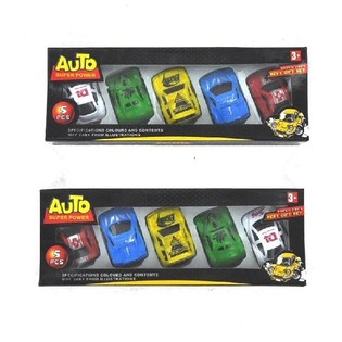 5 Mini Auto Pull-Back in Scatola (3 pz.)