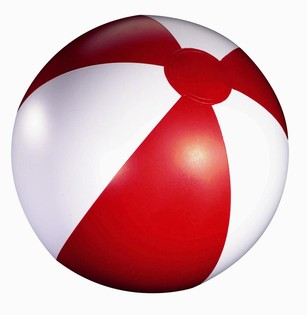 PALLONE DA SPIAGGIA ROSSO/BIANCO (12 pz.)