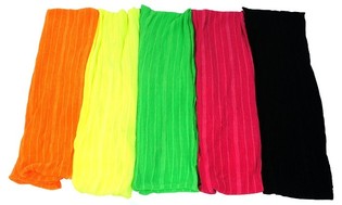 Mix Sciarpe ad Anello Neon a Righe Verticali Sottili (10 pz)