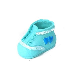 Cake Topper Nascita - Scarpina da Neonato Blu (2 pz.)